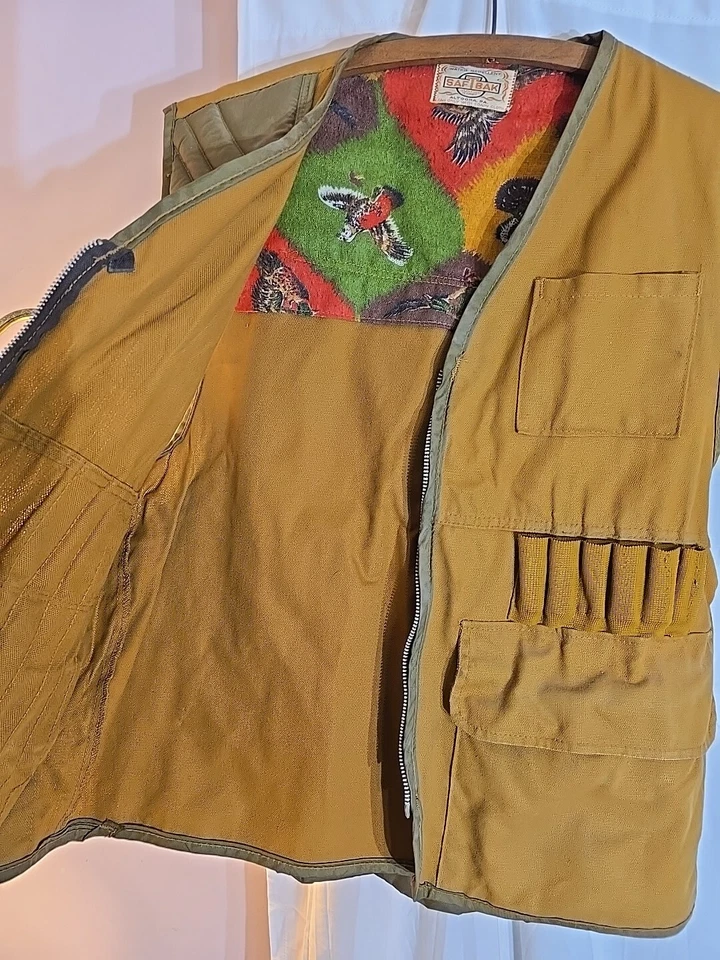 Vintage Men’s SafTbak Hunting Vest Game Bag Upland Gamebird Duck Hunting Size S - Image 2 of 4