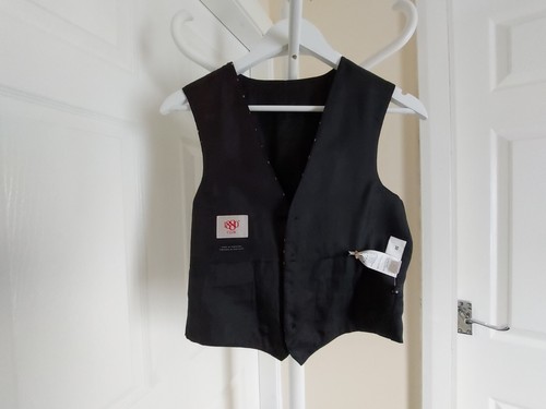 Vest " 1880 Club" Black Mix Size: 30 (UK) International XS,Eur 40-42,US 32 - Picture 7 of 12