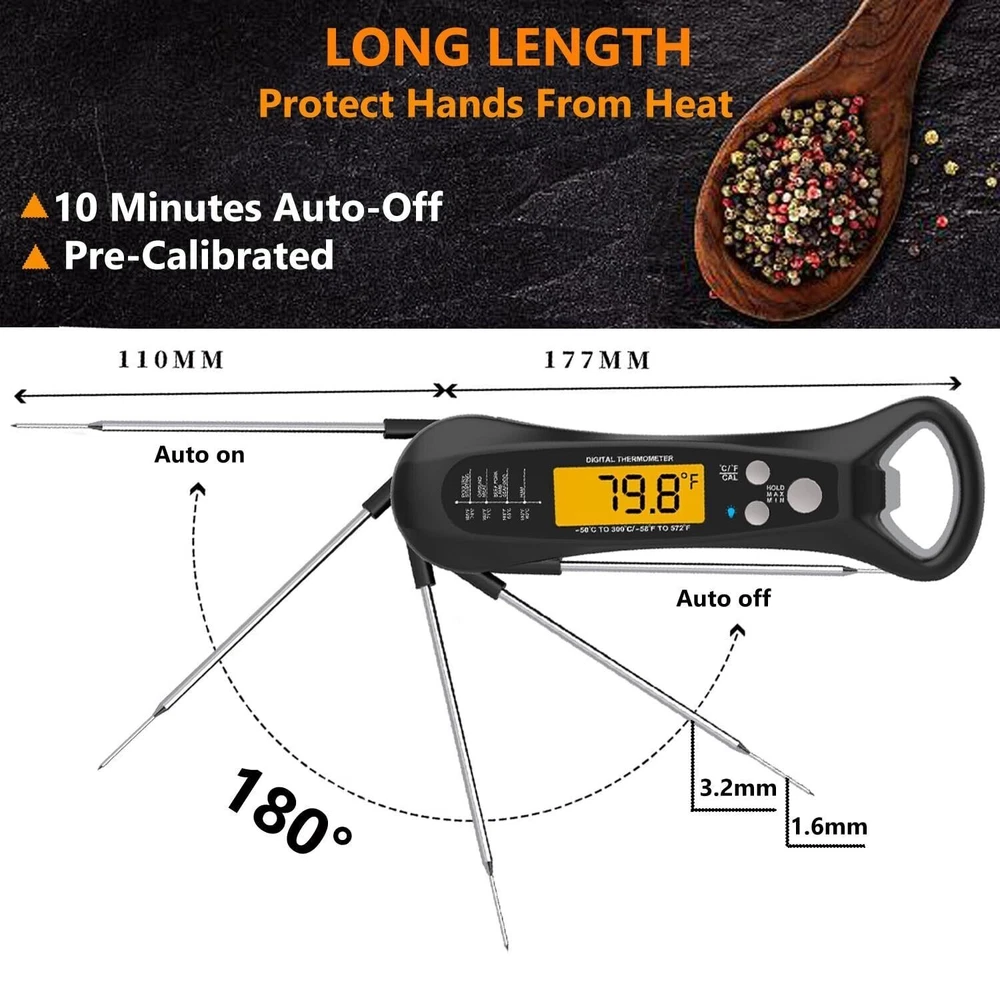 Meat Thermometer Digital Instant Read Meat ThermometerI for Grill and Cooking...