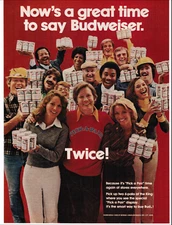 Budweiser Beer Pick-a-Pair - 1977 Vintage Print Ad Ephemera