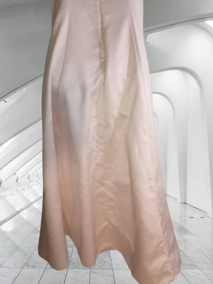 TALLA 13-ELEGANTE MAXI VESTIDO BORDADO SAXO GUNNE ROSA SATINADO JESSICA MCCLINTOCK! Foto 3 de 4