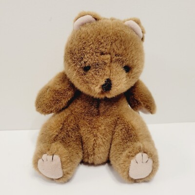 Vtg Brown Chubby Teddy Bear 80's Carousel By Guy 8  Stuffed Plush