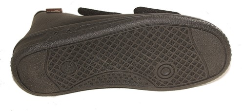 MANITU Seniorien Hausschuhe abwaschbar schwarz 2Klettverschlüsse NEU - Picture 3 of 4