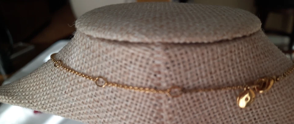 Collar Stella & Dot Luna Cuerno Tono Plata Tono Dorado Cadena Oeste Suroeste Foto 3 de 4