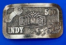 Indy Indianapolis 500 Premier Industrial corp Vtg. Great American belt buckle