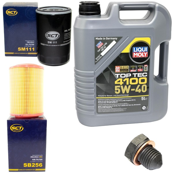 MotoröL Filter Set 5W40 5Liter + ÖLablassschraube FüR VW Transporter IV Bus-image