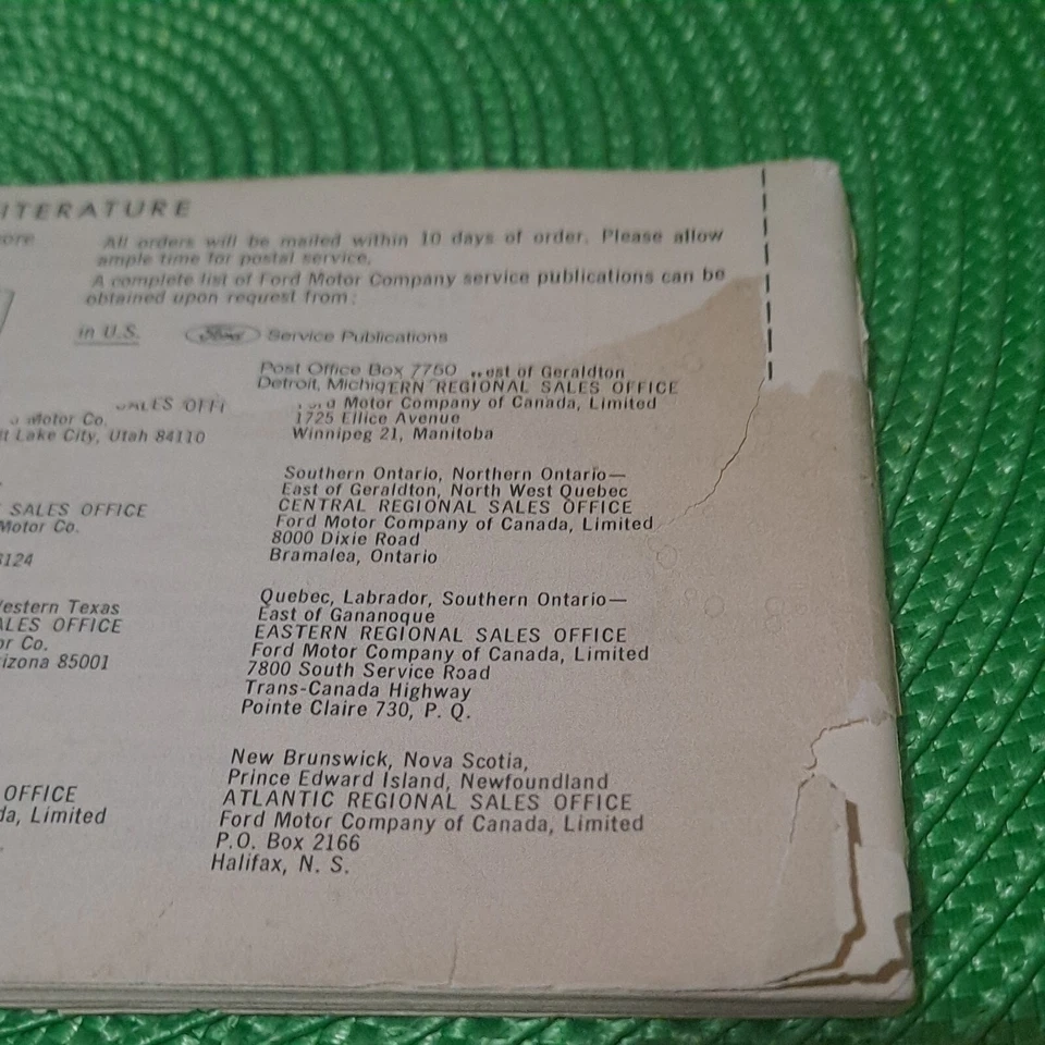 Ford Thunderbird 1970 manual del propietario B31 Foto 3 de 4