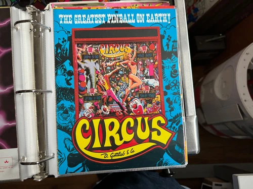 Gottlieb CIRCUS Pinball Machine Flyer Ad Promo Insert Poster EM