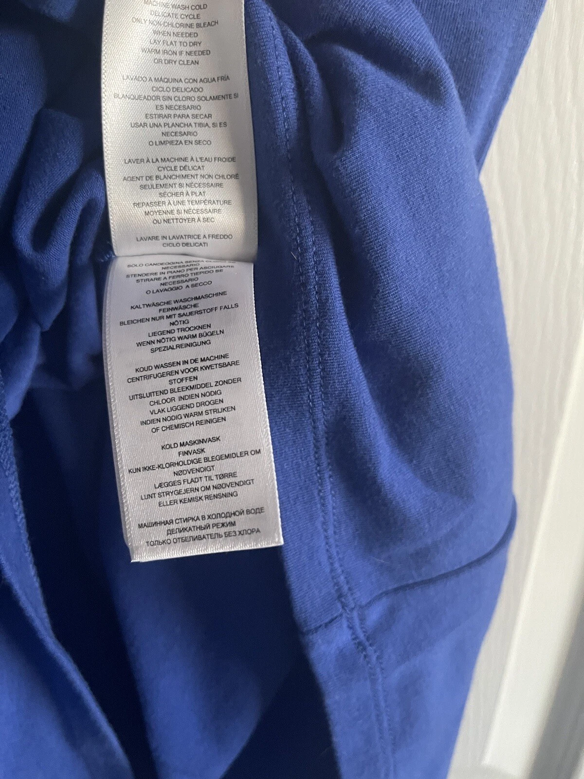 MICHAEL KORS Vestito Donna Blu Nero Tono Argento Passamaneria Manica Corta M Nuovo con etichette