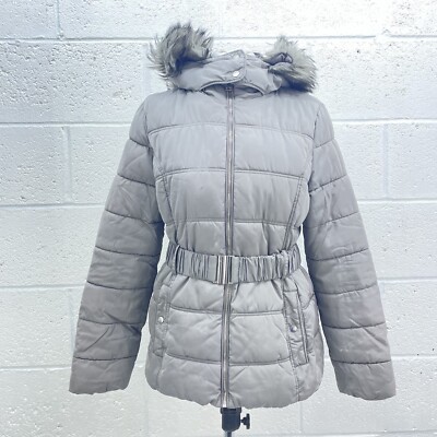 Puffer Coat New Look Brand Jacket NEW LOOK PUFFER COAT GREY Y2K
