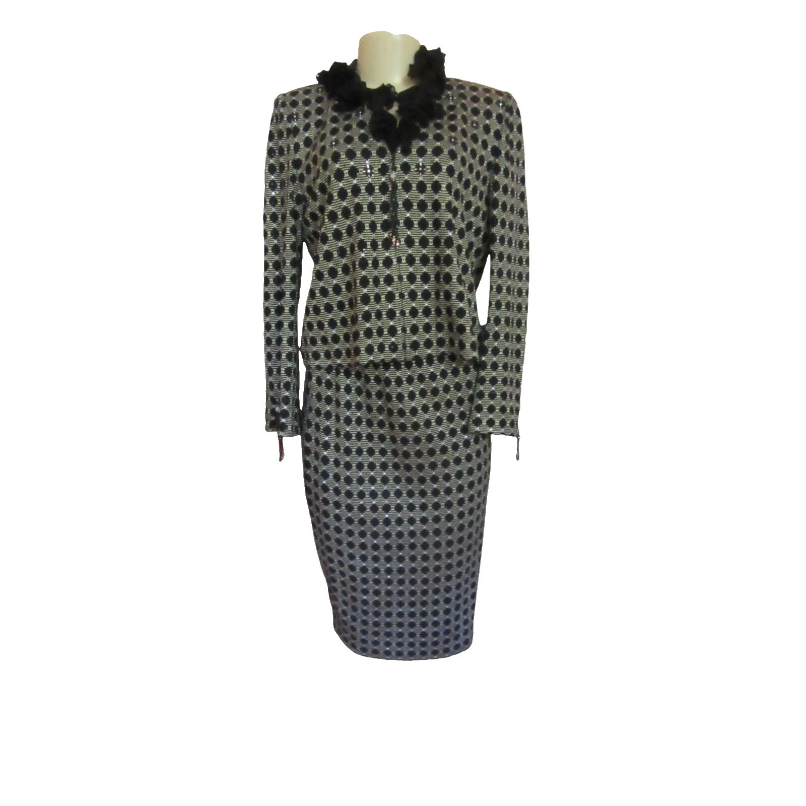 St. John Wool Blend Black Suits & Suit Separates for Women