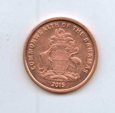 BAHAMAS - 1 Cent 2015 Copper plated steel (Magnetic) &ndash; 1.7 g &ndash; &oslash; 17 mm