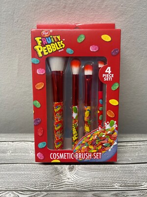 Post Fruity Pebbles 4 Piece Cosmetic Brush Set- New In Box