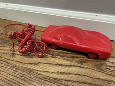 Vintage 1980  s Red Corvette DialFone Phone Sports Car Telephone Untested NL