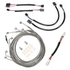 16” Handlebar Extended Clutch Cable Kit for 17-20 Touring Road Electra Glide ABS