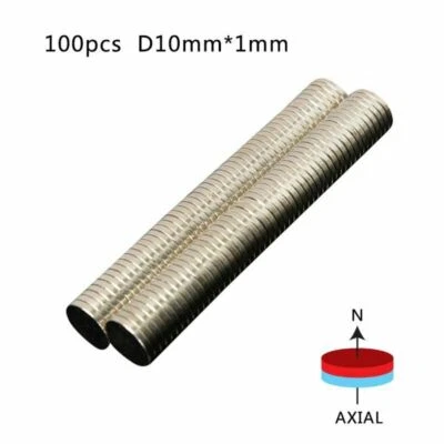 KUAHOME lot 100 500 10mm X 1mm Neodymium Disc Strong Rare Earth N50 Small Fridge Magnets