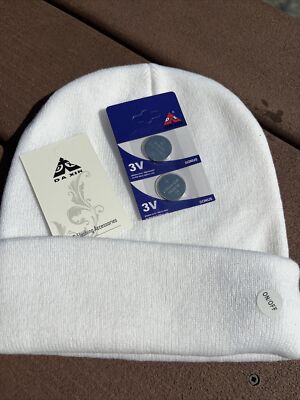 Knitted synthetic Beanie Hat w/LED Lights w/ Colorful Holiday Ski Skate