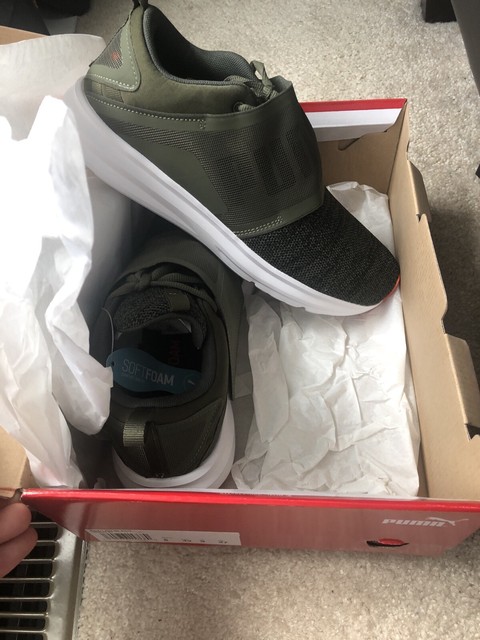 puma enzo olive green