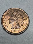 1890 Indian Cent High Grade Attractive color appears off may have been cleaned