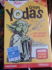 Funko Star Wars Crispy Yodas Cereal T Shirt Unisex Size L Gray Crew Neck Tee NEW
