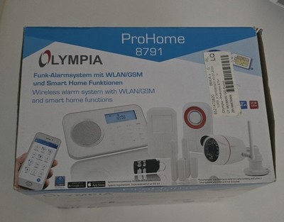 Olympia ProHome 8791 Funk-Alarmsystem, WLAN/GSM, Smart Home Funktionen