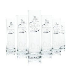 6x Krombacher Glas 0,3l Pokal Stange Cup Gl&auml;ser 0,0% Alkoholfrei Geeicht Gastro