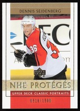 Dennis Seidenberg 2002-03 Upper Deck Classic Portraits #123 #/1500 - Flyers
