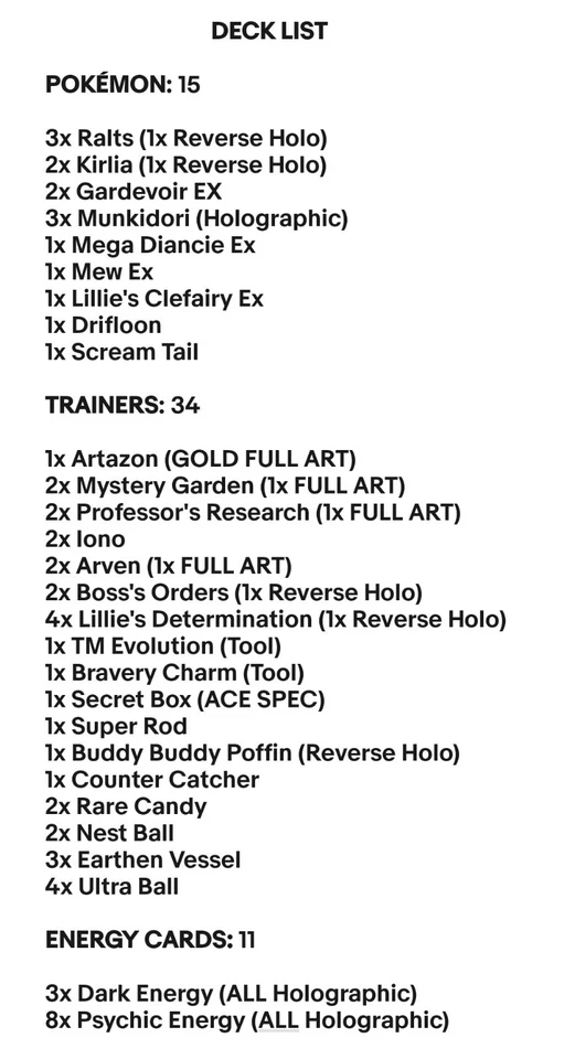 Mega Diancie Ex & Gardevoir Ex - Pokémon TCG - OutTheBoxTCG Custom Meta Decks - Image 2 of 4