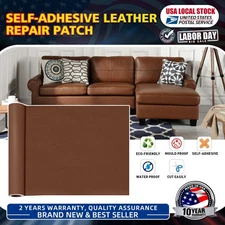 Color Brown Leather Repair Kit Tape Brown Patch for Car Seats Couch Furniture