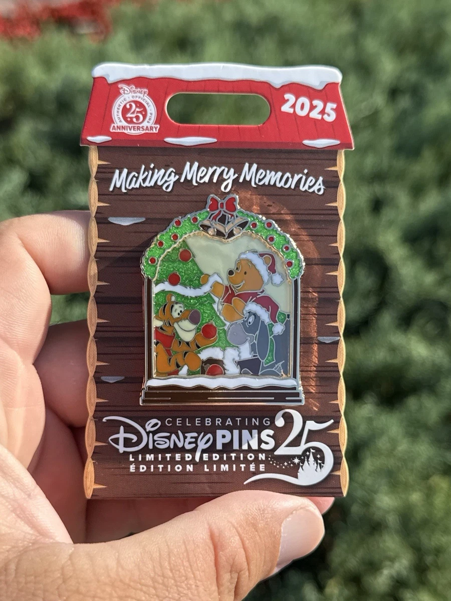 3430.昔の海外ディズニーワールド サンタピンリスト クリスマス