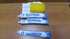 It Works Stain Remover 3 Tubes 3.38 Oz. New Cleaner Whitener Spot Remover Sealed