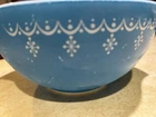 Pyrex Snowflake Blue Garland 1 Quart Casserole 473 Original Lid 470C Handle Vtg