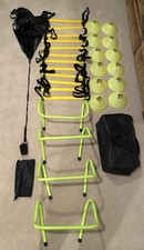 Speed  Agility Training Equipment Set: Ladder, Cones, Hurdles,  Parachute