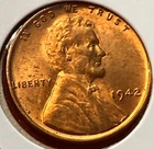 1942-P Lincoln Wheat Cent Penny GEM RED BU From an Original Bank Roll