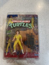 1988 TMNT April O’Neil Blue Stripe 10 Back MOC Sealed Playmates Vintage