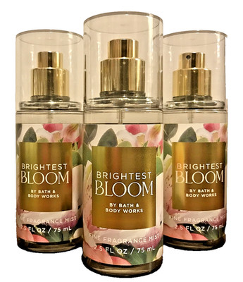 BRIGHTEST BLOOMS FRAGRANCE MIST  SPRAY  BATH & BODY WORKS TRAVEL SZ MINI SET X 3