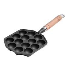 ɪ14 Holes Takoyaki Pan Nonstick Cast Iron Octopus Meat Balls Mold Maker With
