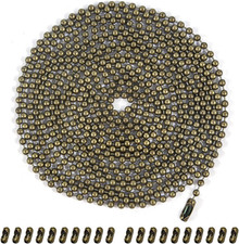 Bronze Ceiling Fan Pull Chain, 120" Extra Long Rust Proof 3Mm Beaded Ball Light