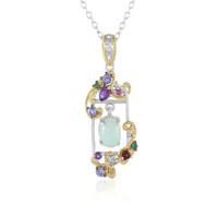 ÄThiopischer Welo Opal Sterling Silber Halskette