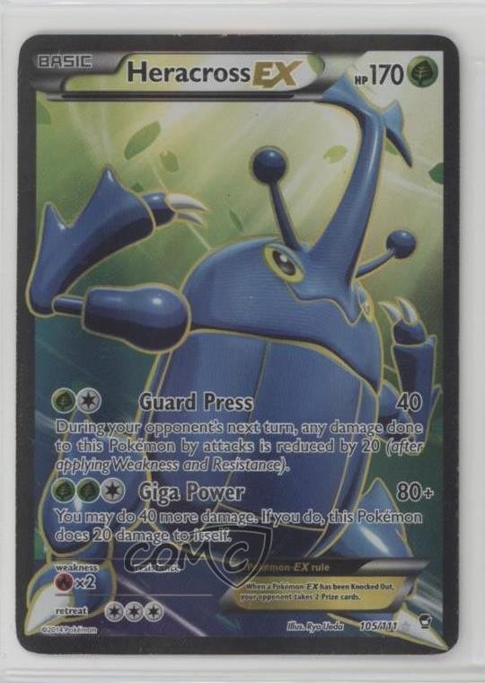 Full Art - Heracross EX Pokemon XY Furious Fists #105 2f4
