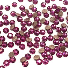 Fuchsia 502 hot pink Swarovski 2078 / 2038 Crystal Flatbacks HOTFIX iron-on