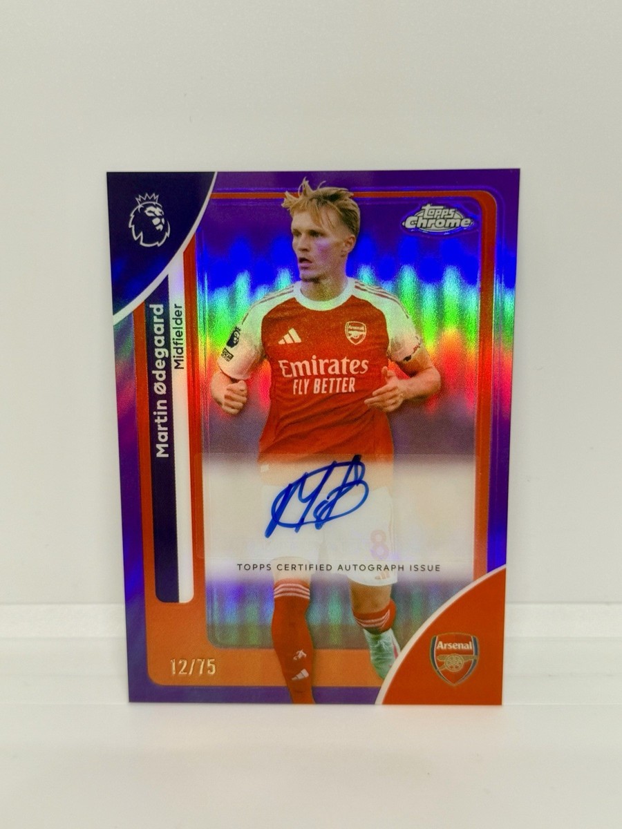 MARTIN ØDEGAARD 2026 Topps Chrome Premier League Purple Auto /75