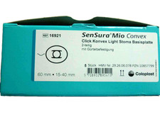 7 x Coloplast 16921 SenSura Mio Convex Light Basisplatte PZN 10857799 NEU & OVP!