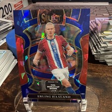 2025-26 Panini Select Road To World Cup Erling Haaland #9 Blue Prizm /125