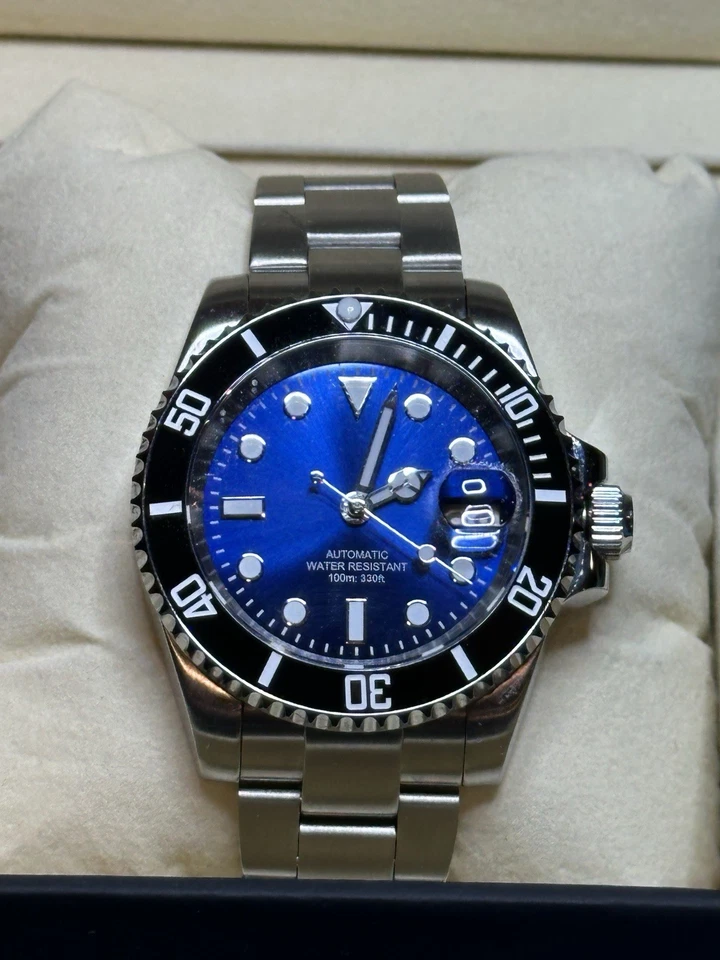 Reloj Personalizado 40mm Esfera Azul | Diver Mod NH35 Automático Foto 2 de 4