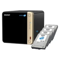 QNAP TS-464 4-Bay NAS Unit With 4x 500GB HDD, 2x 2.5GbE Ethernet + 2x M.2