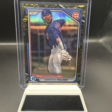 2024 Bowman Draft Sapphire Derniche Valdez Chrome Refractor Prospect Yellow #/75