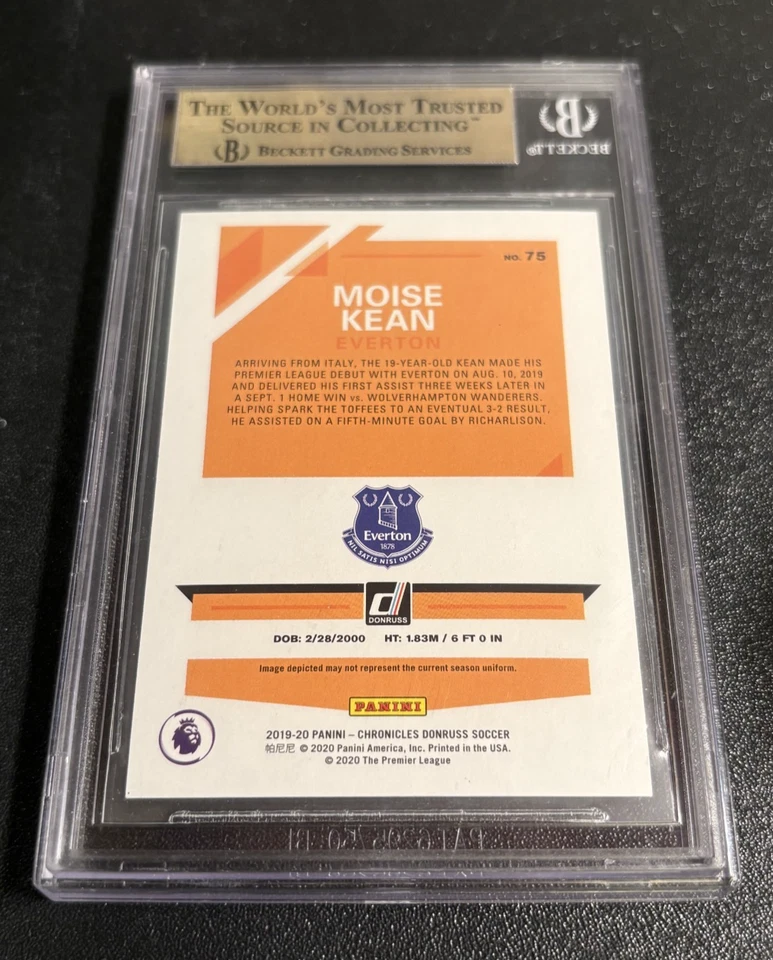 Moise Kean 2019-20 Panini Chronicles Fútbol Donruss Oro Clasificado RC/25 BGS 9.5!! Foto 4 de 4