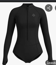 Women's Sea Skin 2mm Comfortable And Flexible Spring Wetsuit Sz Large Black