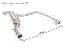 Ragazzon Duplex Sportauspuff Seat Ibiza 6F ab 2017 1.5l je 90mm doppelwandig